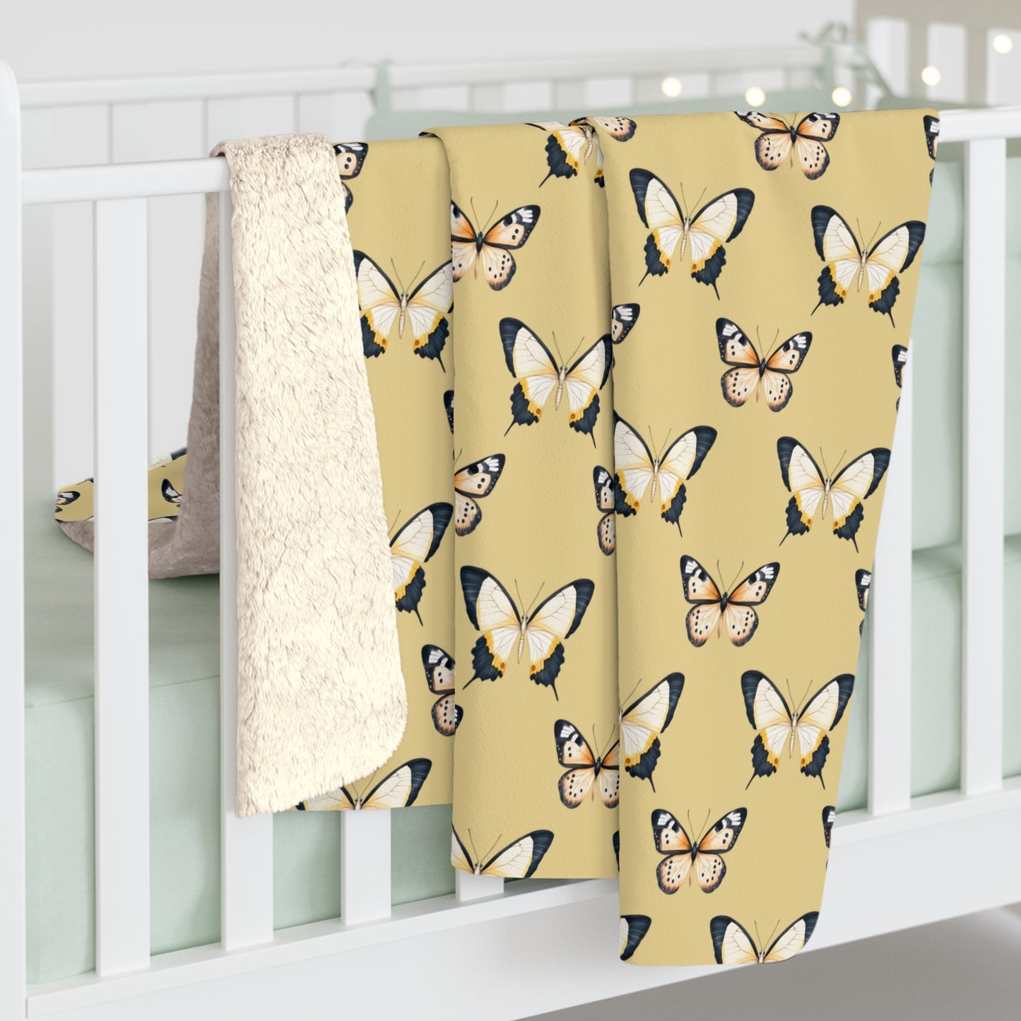 Golden Flutter Fleece Blanket