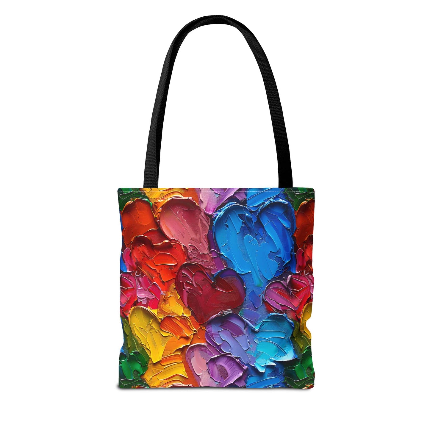 Palette Knife Hearts Canvas Tote Bag