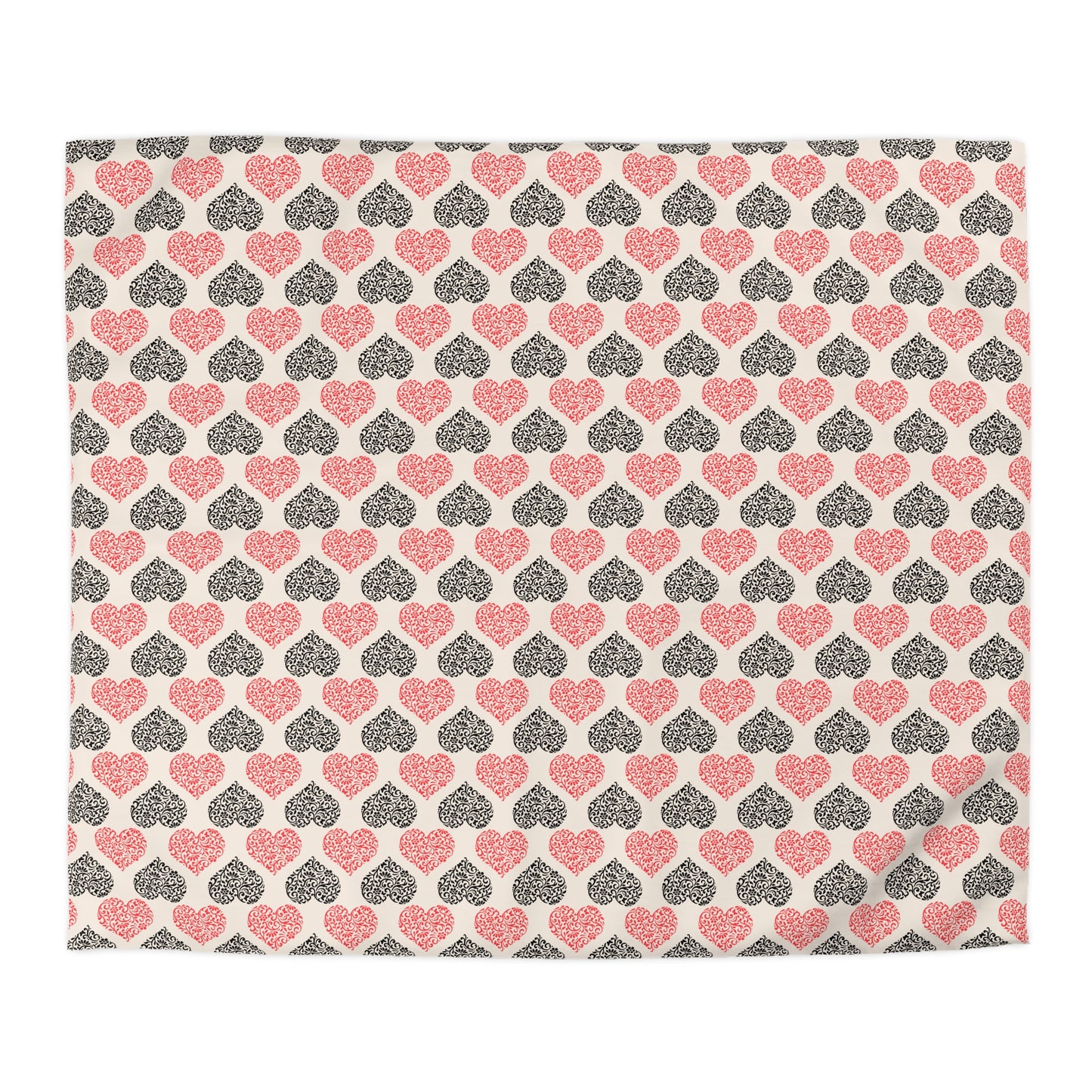 Rustic Hearts Microfiber Duvet Cover