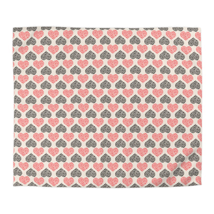 Rustic Hearts Microfiber Duvet Cover