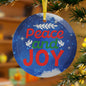 Peace & Joy Glass Ornament