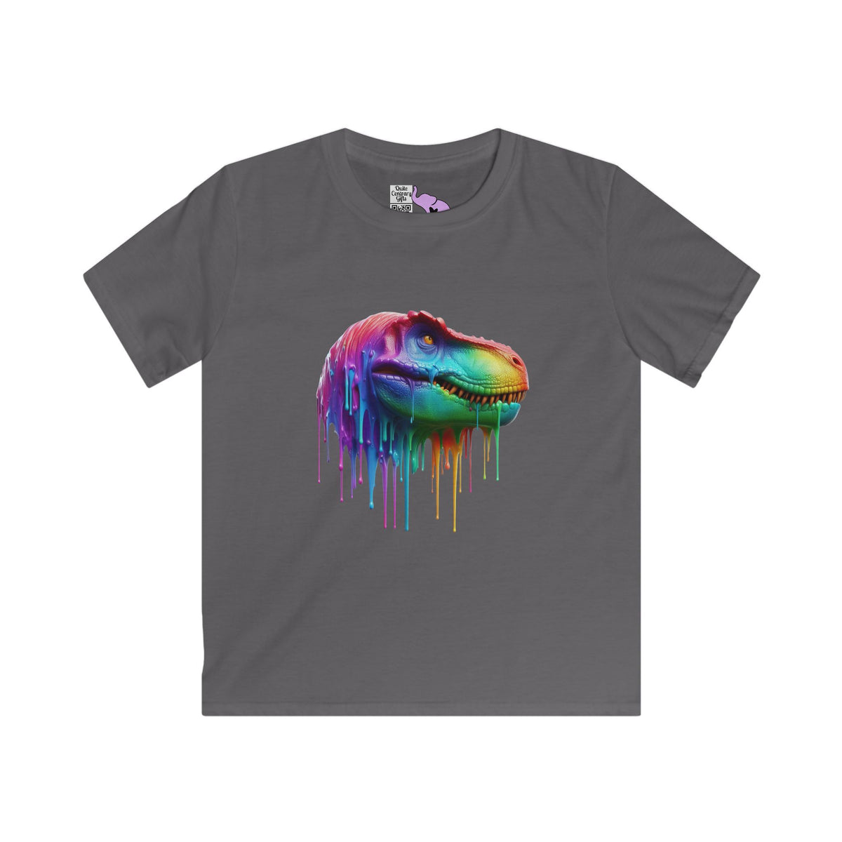 Colorful Dinosaur Youth Softstyle Tee