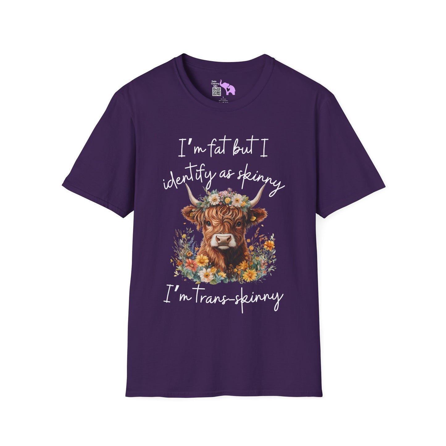 I'm Fat But I Identify as Skinny; I'm Trans-skinny Adult T-shirt