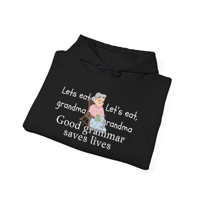 Let's Eat, Grandma Grammar Saves Lives Heavy Blend™ Hooded Sweatshirt