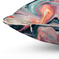 Pink Venom Marble Throw Pillow