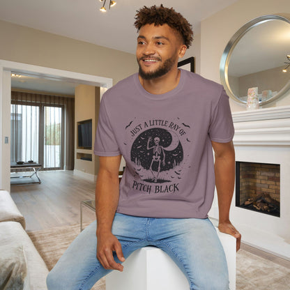 Just A Little Ray of Pitch Black (Crescent Moon) Adult T-shirt