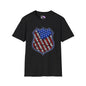 Badge-Shaped American Flag w/States Adult T-Shirt