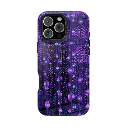 Purple Raindrops MagSafe® Compatible Tough Case for iPhone