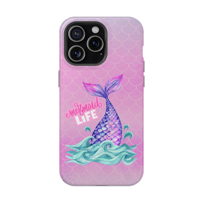 Pink Mermaid Life MagSafe® Compatible Tough Case for iPhone