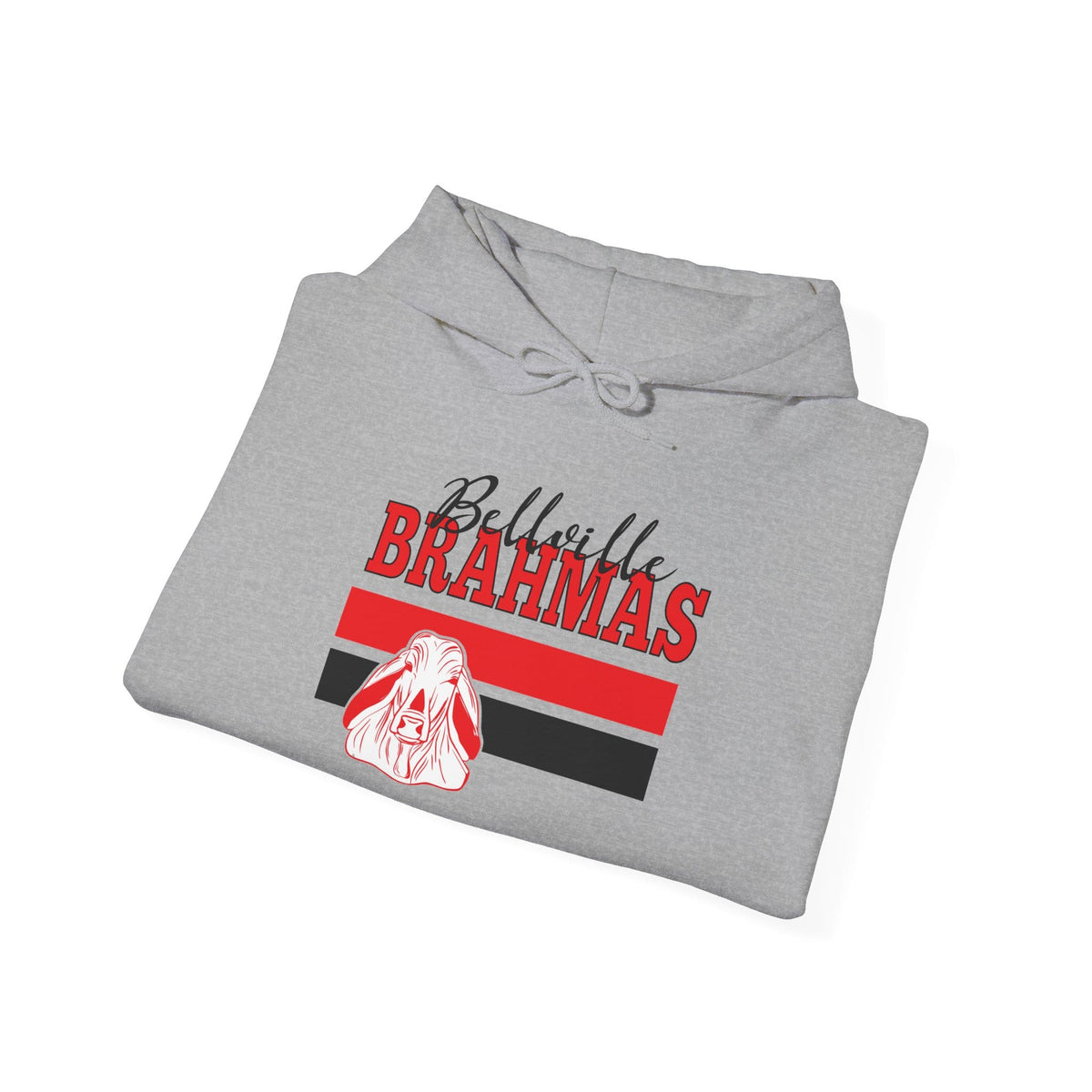 Ballville Brahmas w/Mascot & Stripes Adult Heavy Blend™ Hooded Sweatshirt