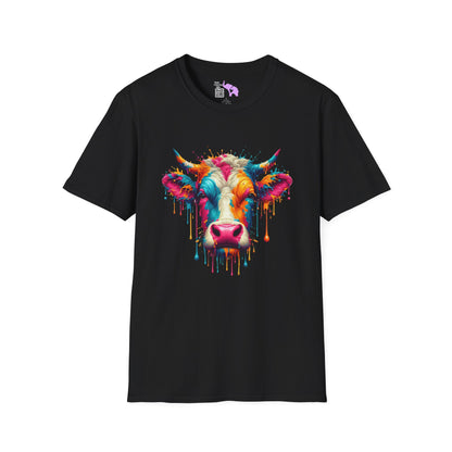 Colorful Cow Adult T-shirt