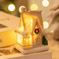 Small Christmas LED Light Up Resin House Village