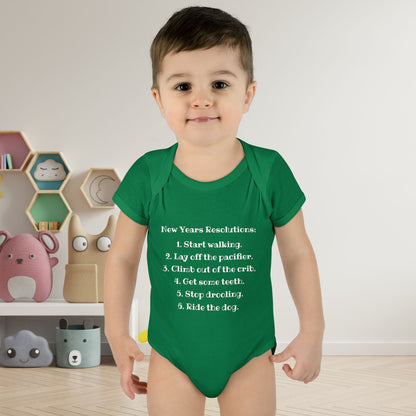 New Years Resolutions (Baby) Infant Baby Rib Bodysuit