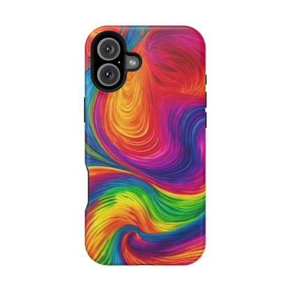 Tie Dye Color Swirl MagSafe® Compatible Tough Case for iPhone