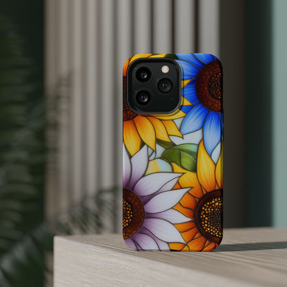Colorful Sunflowers MagSafe® Compatible Tough Case for iPhone