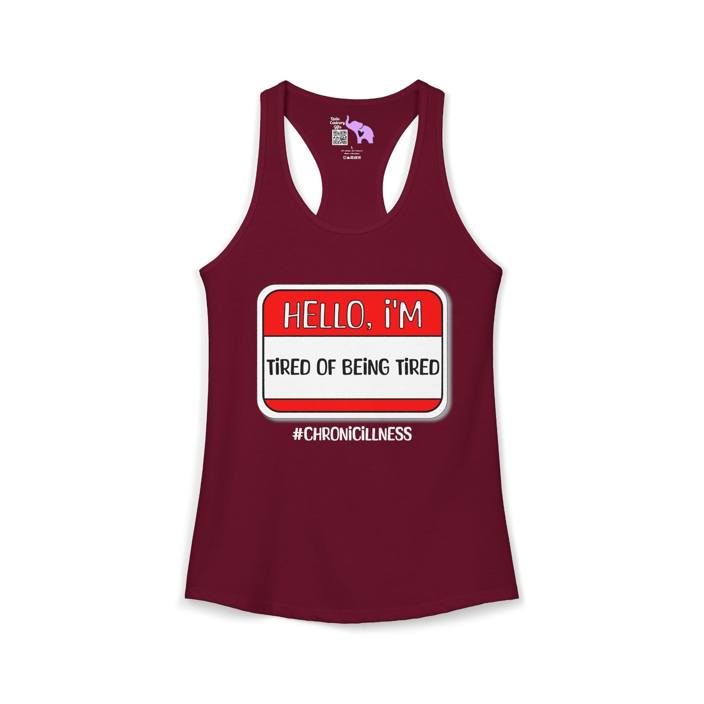 Hello, I'm Tired of Being Tired Women's Ideal Racerback Tank