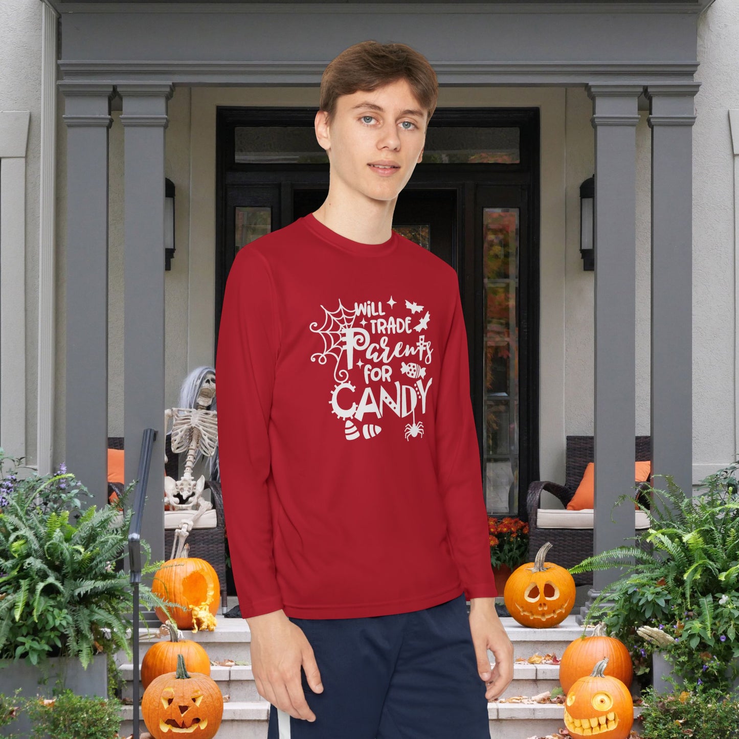 Will Trade Parents For Candy Youth Long Sleeve Tee