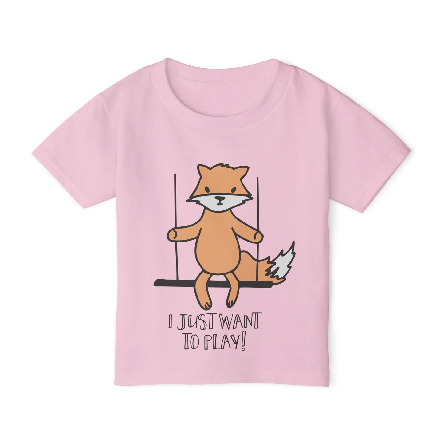I Just Want To Play (Fox) Heavy Cotton™ Toddler T-shirt