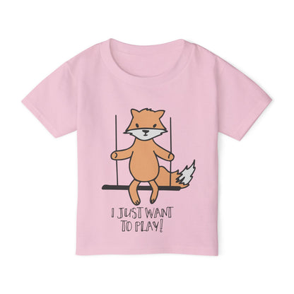 I Just Want To Play (Fox) Heavy Cotton™ Toddler T-shirt