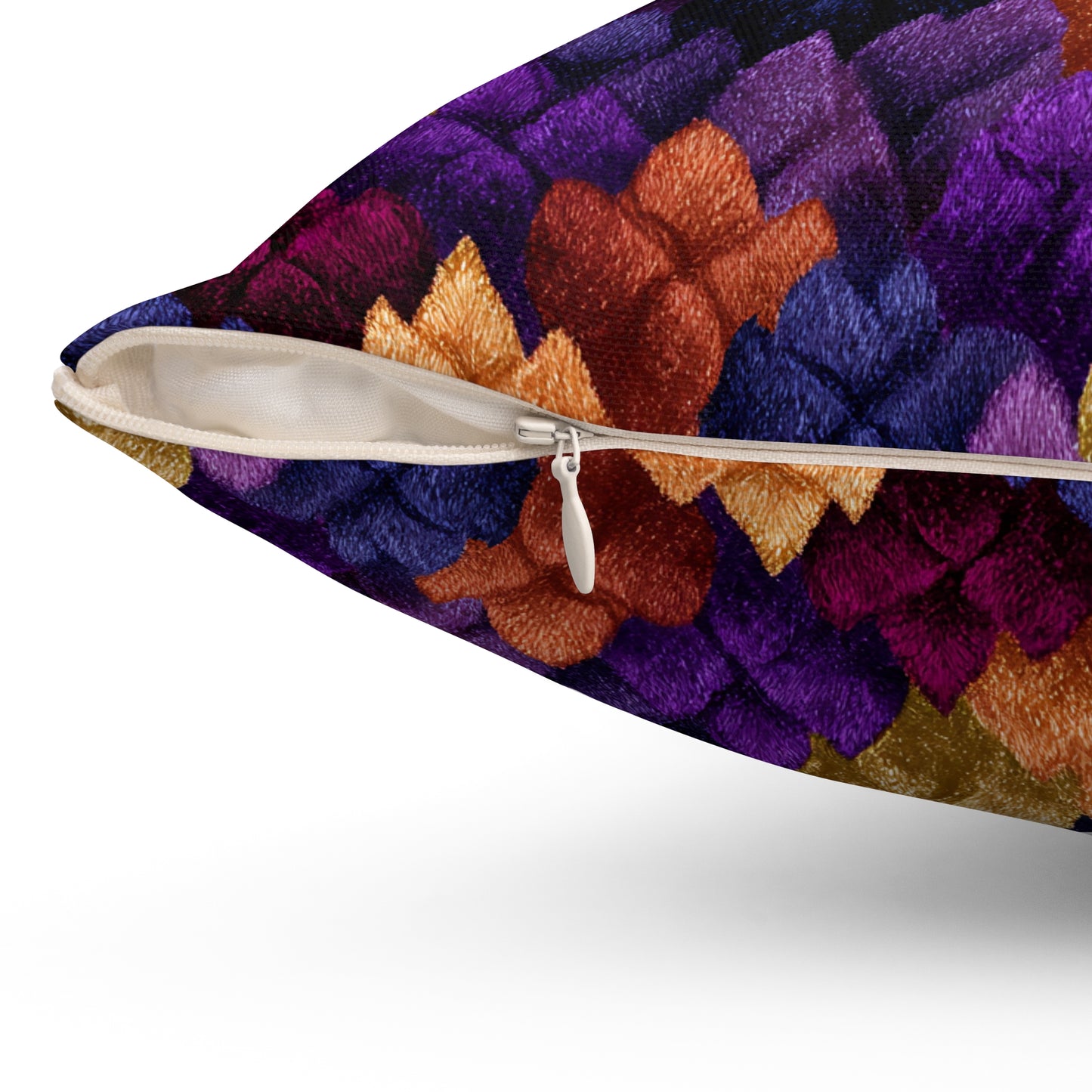 Velour Garden Throw Pillow