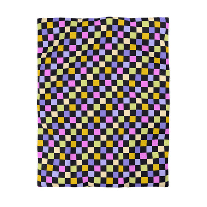 Joyful Checkerboard Microfiber Duvet Cover