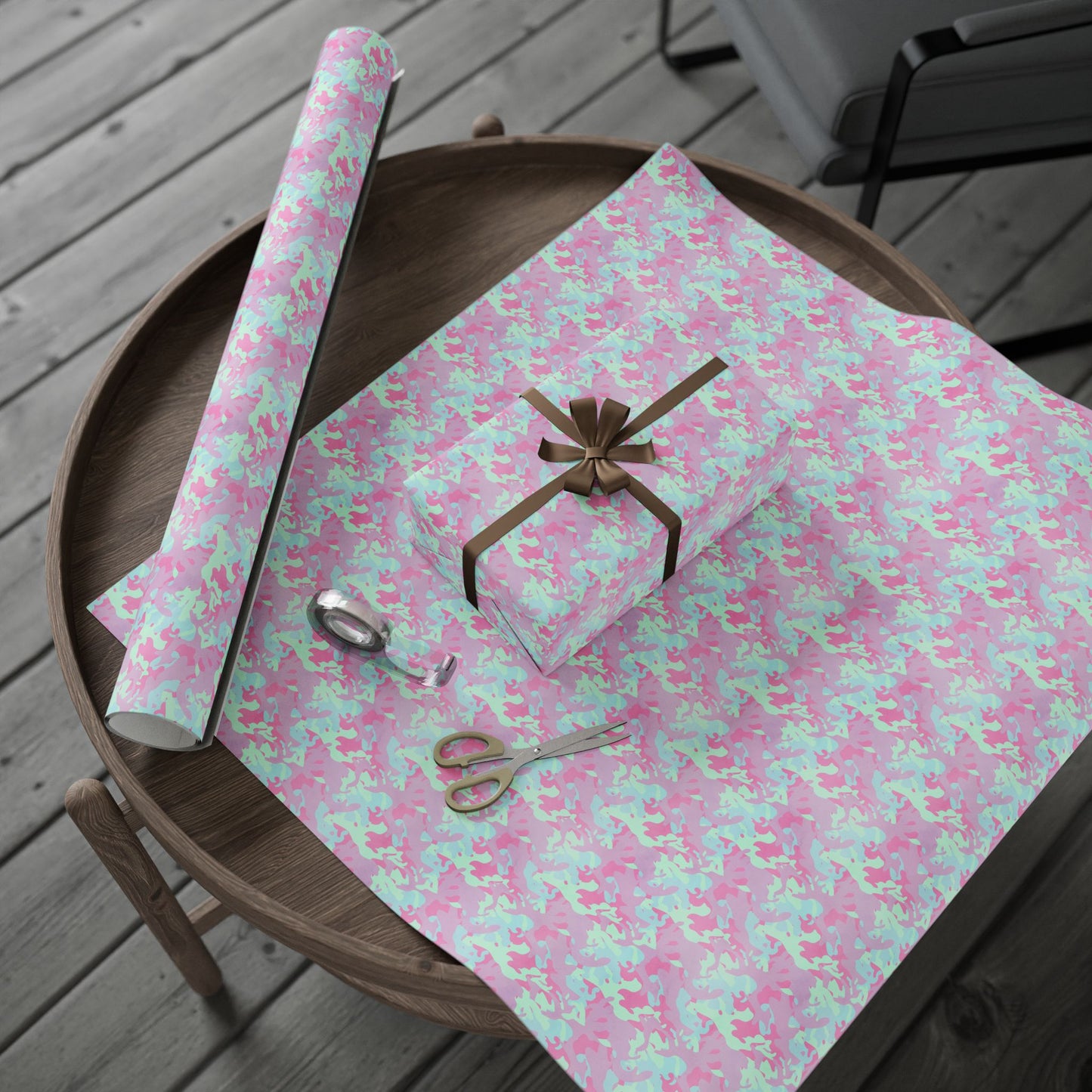Berry Sorbet Camo Wrapping Paper