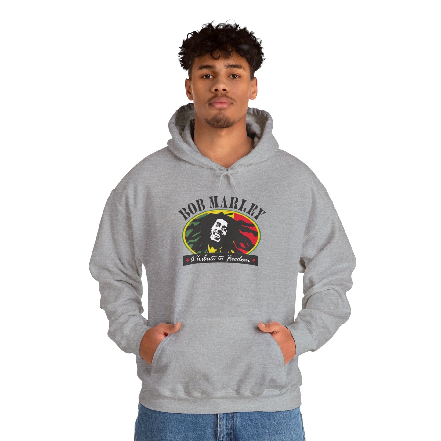 Bob Marley A Tribute To Freedom Adult Heavy Blend™ Hooded Sweatshirt