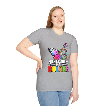 Butterfly Fight Cancer in All Colors 10 T-shirt