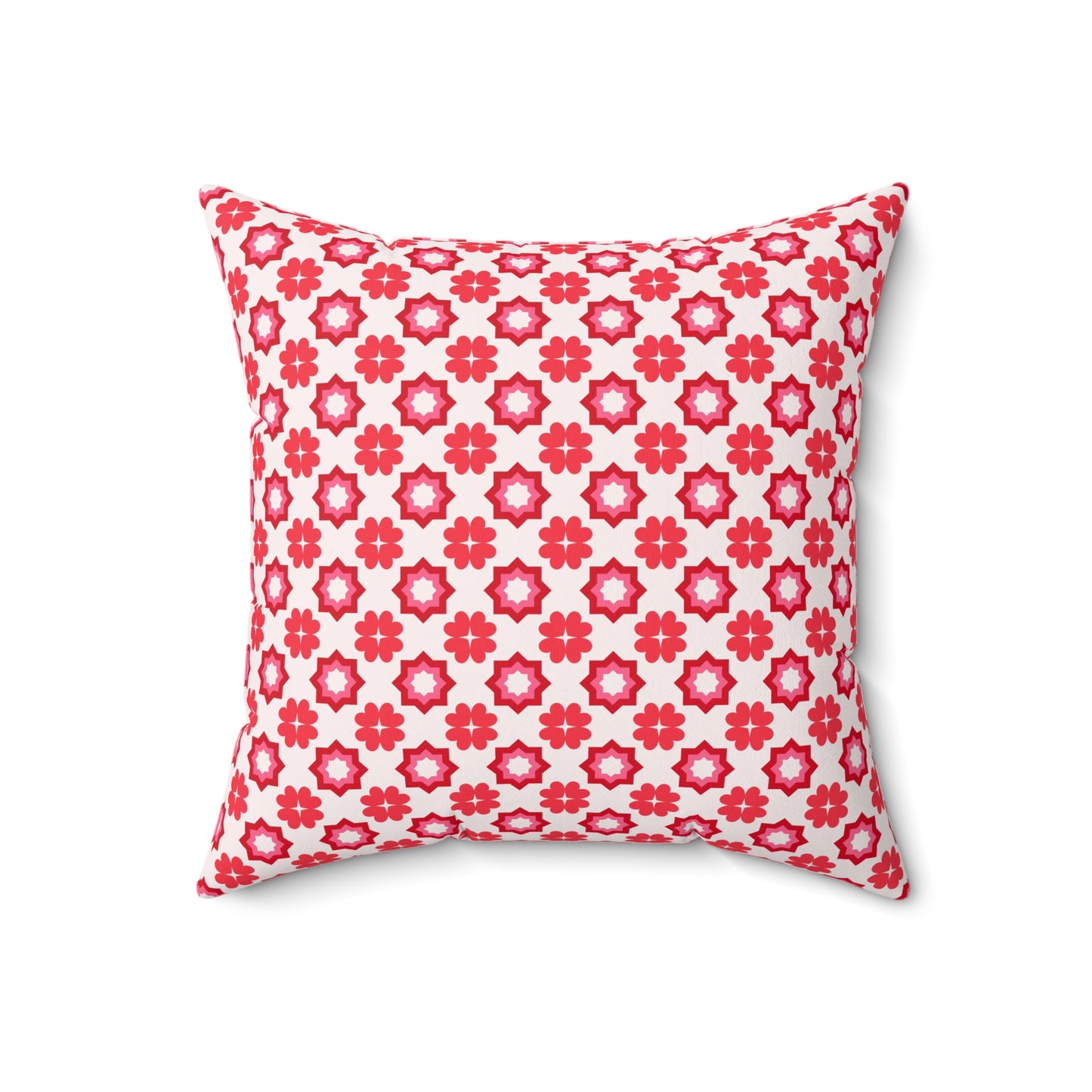 Scarlet Star Garden Throw Pillow