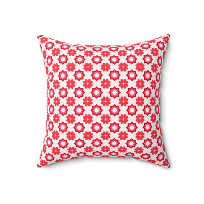 Scarlet Star Garden Throw Pillow