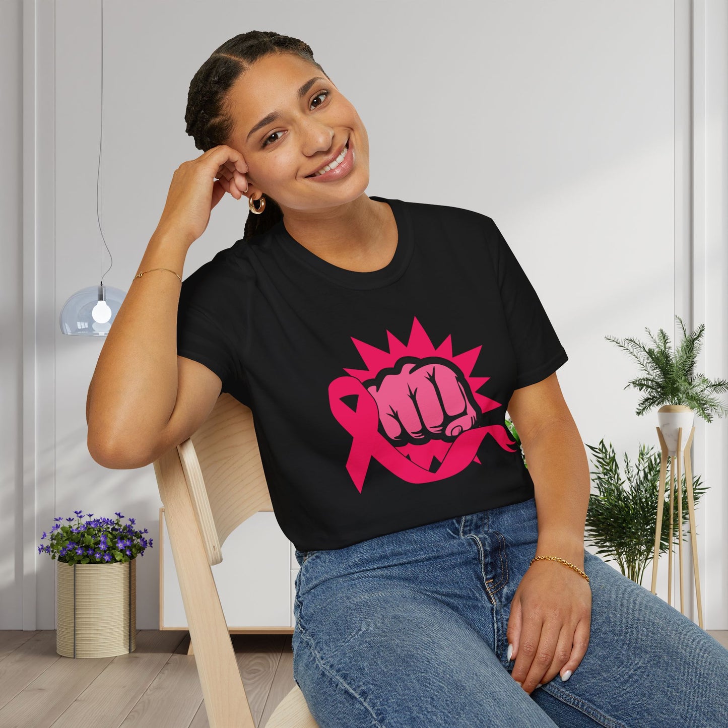 Breast Cancer Warrior Punch Adult T-shirt
