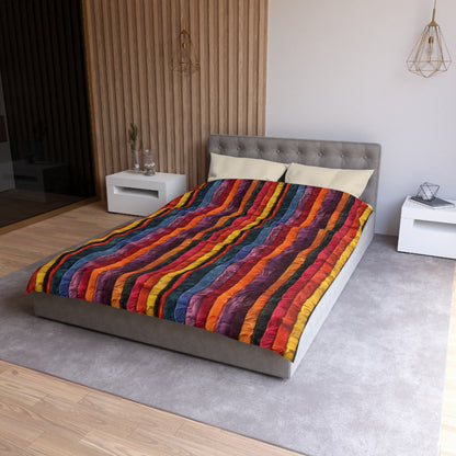 Vertical Vibes Microfiber Duvet Cover