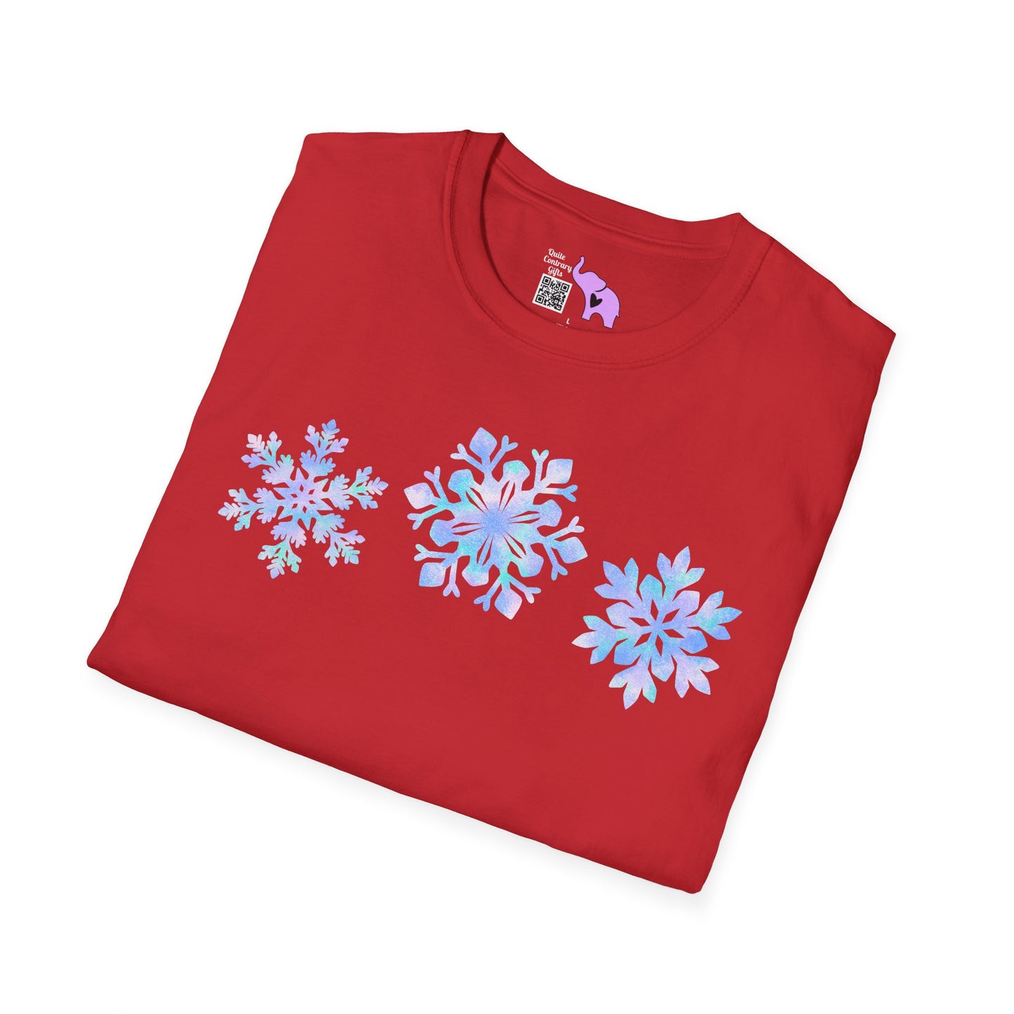Blue Snowflakes Adult T-shirt