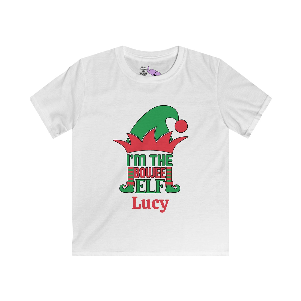 I'm The Boujee Elf Personalized Youth Softstyle Tee