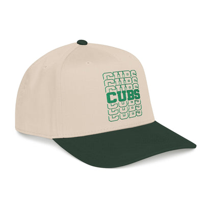 Cubs Stacked Letters Mid Profile Baseball Cap