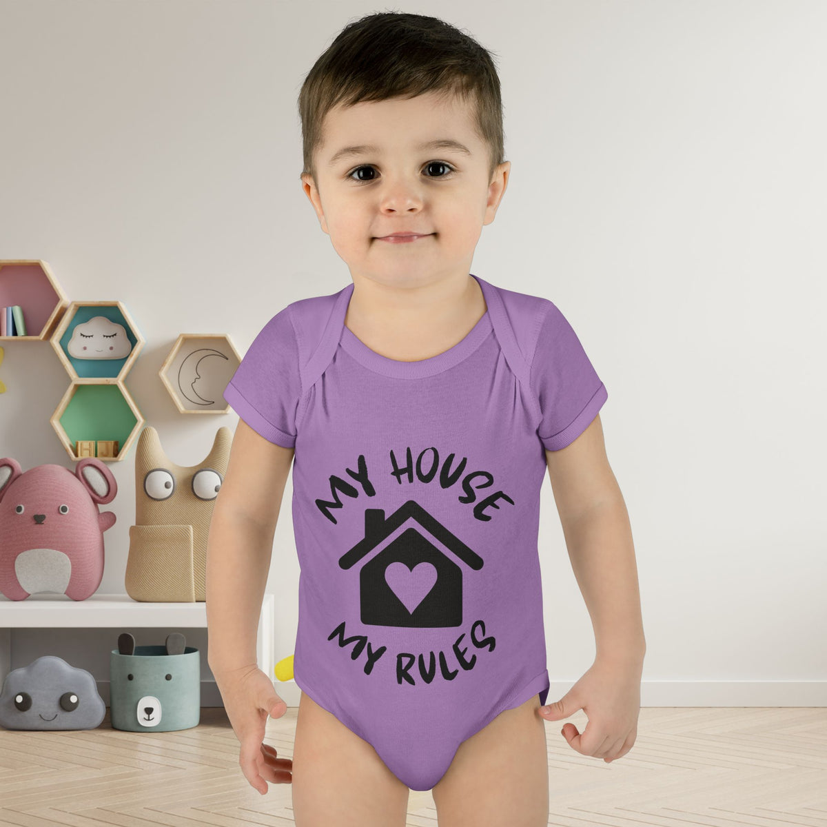 My House My Rules Infant Baby Rib Bodysuit