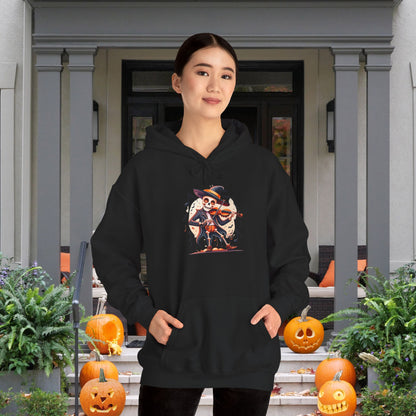 Skeleton Playing Violin Heavy Blend™ Hooded Sweatshirt
