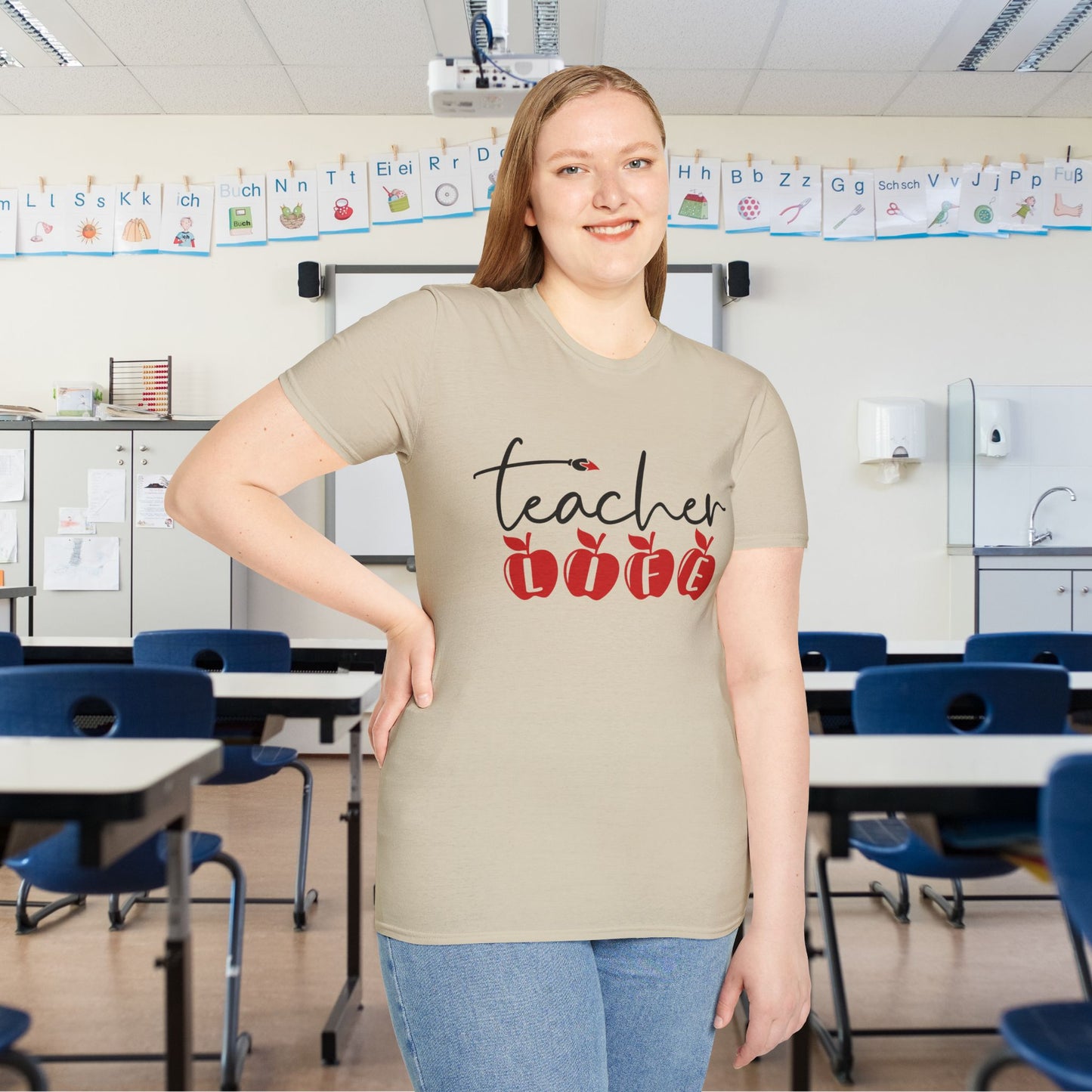 Teacher Life (Apples) Adult T-shirt