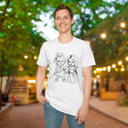 Chucky with His Bride Adult T-shirt