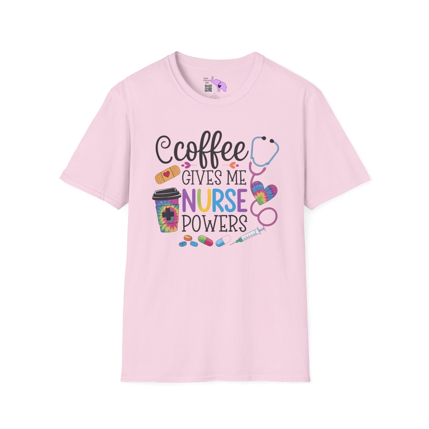 Coffee Gives Me Nurse Powers Adult T-shirt