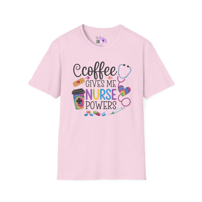 Coffee Gives Me Nurse Powers Adult T-shirt