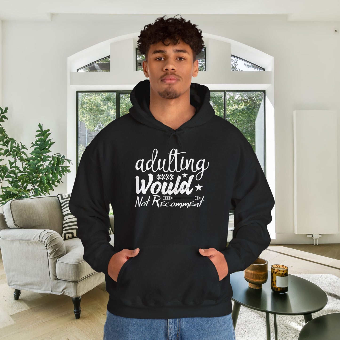 Adulting Would Not Recommend Heavy Blend™ Hooded Sweatshirt