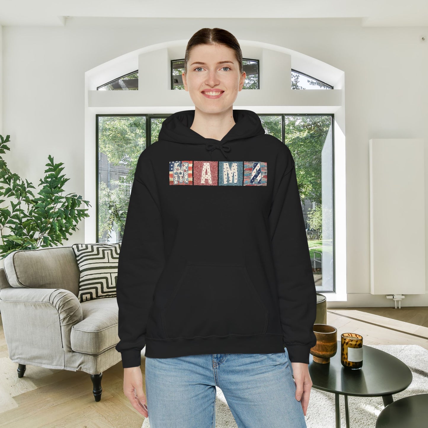Mama (Patriotic) Heavy Blend™ Hooded Sweatshirt