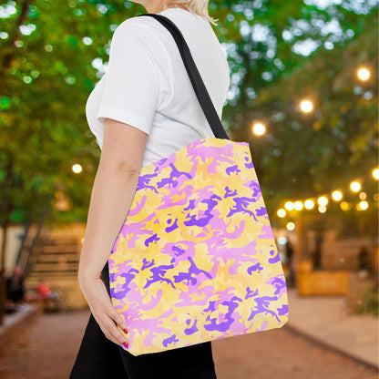 Peach Sorbet Camo Canvas Tote Bag