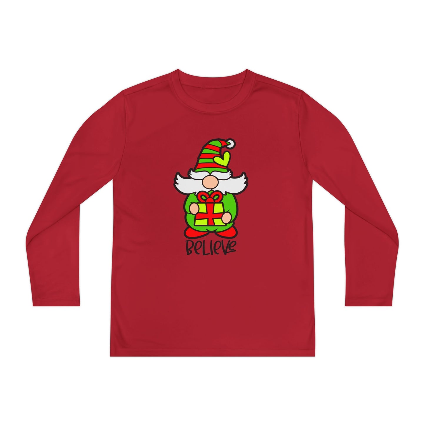 Believe Gnome Youth Long Sleeve Tee