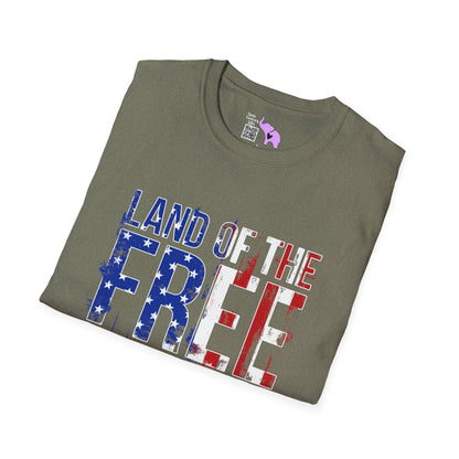 Land of the Free Home of the Brave Adult T-Shirt