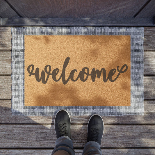 Welcome (Simple) Coconut Fiber Doormat