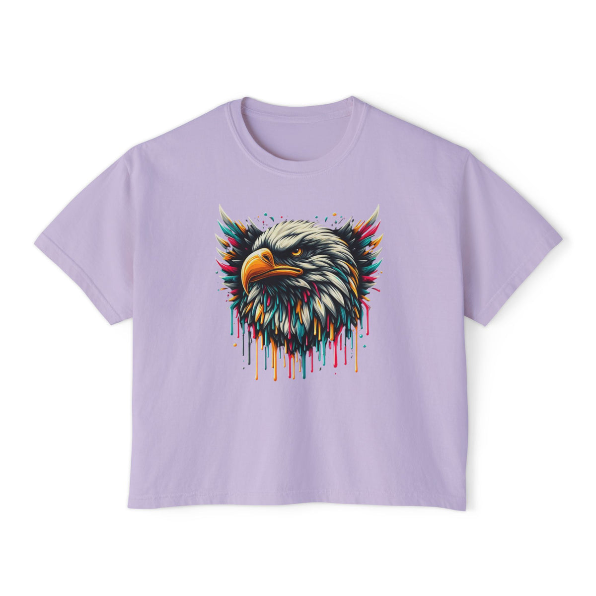 Colorful Bald Eagle Women's Boxy Tee