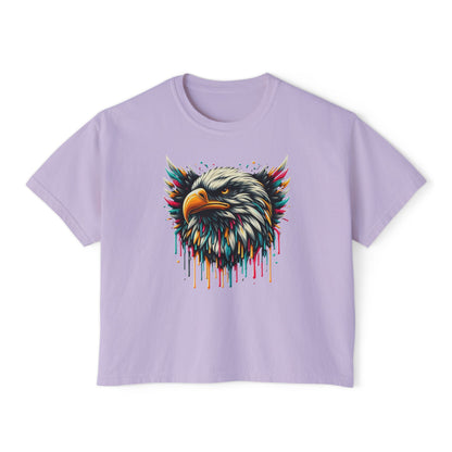 Colorful Bald Eagle Women's Boxy Tee