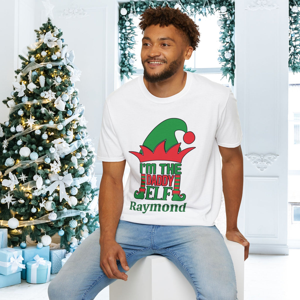 I'm The Daddy Elf Personalized Adult T-shirt